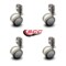 Service Caster 2" Gray Soft Twin Wheel Caster with Inside Mount Set Service Caster SCC-GR02S50-TPR-GRY-716-4-CB90-4 - alternate 2